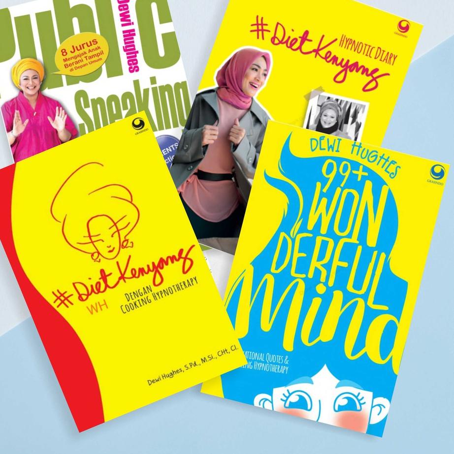 

[PROMO JVY62] Buku DEWI HUGHES ; Diet Kenyang, 99+ wonderful mind, public speaking for kids, Hypnotic Diary Buruan Beli