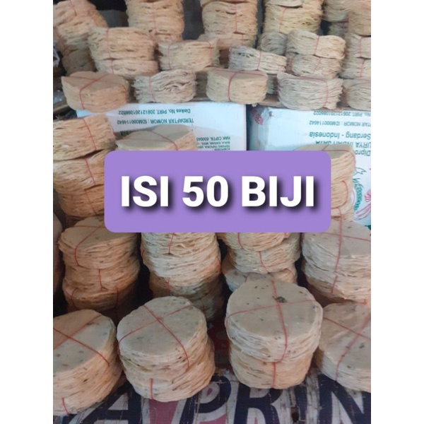 

Kerupuk Ubi Mentah Besar Isi 50 Biji