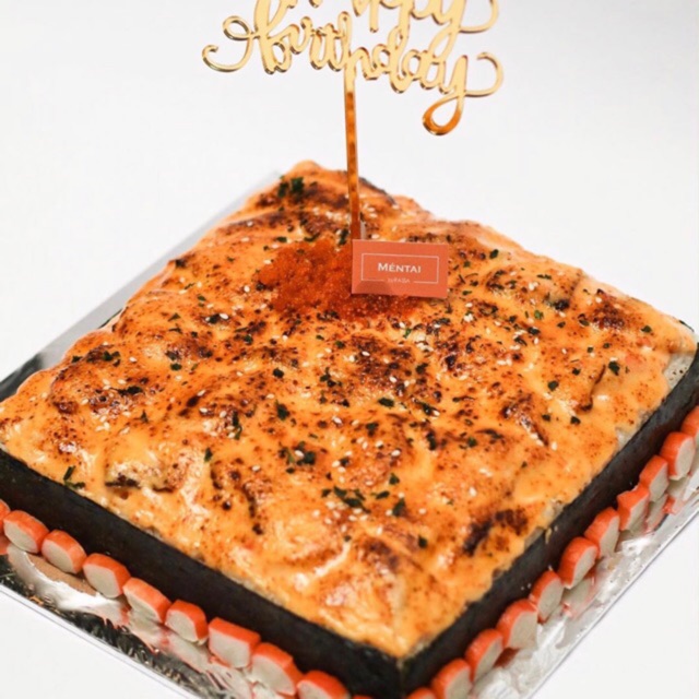

Mentaicake (Nori rice, Salmon, Enoki, Crabstick & Sauce Mentai by Rassa)