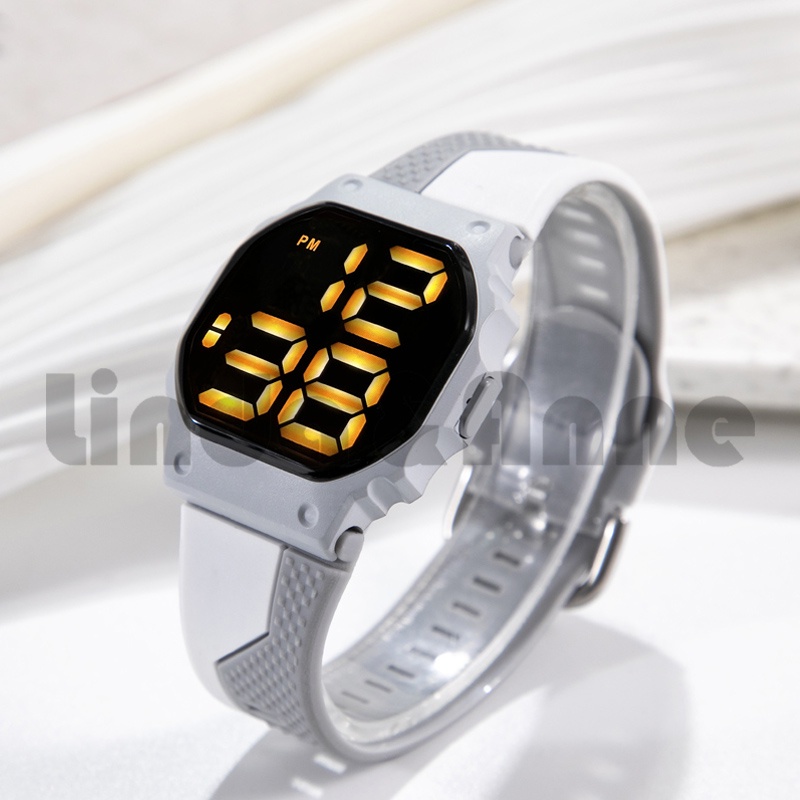 Jam Tangan Wanita Dan Pria Rubber Digital Led Electronic Watch Fashion