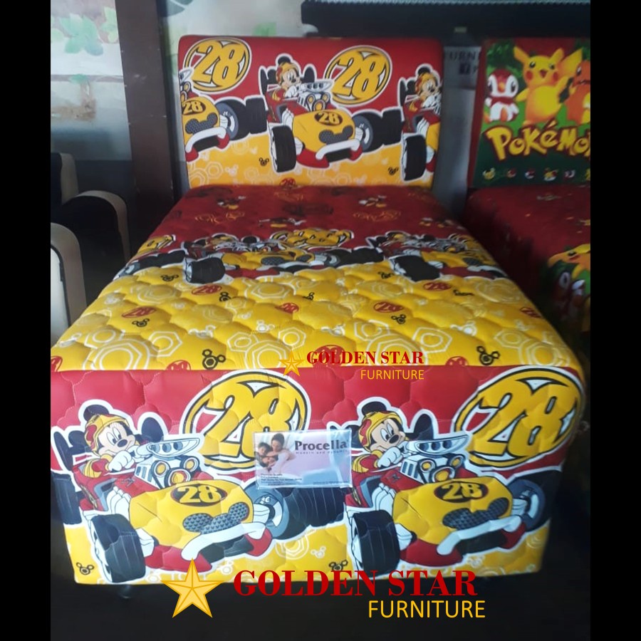 2in1 SET kasur Anak springbed Procella Sorong Mickey Mouse springbed