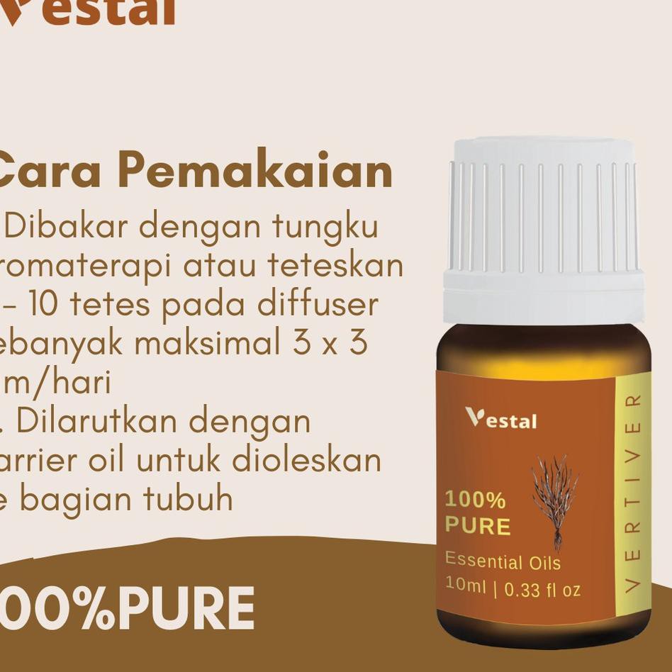 READY VERTIVER ESSENTIAL OIL 10ML | 100% PURE - AROMATHERAPY VETIVER