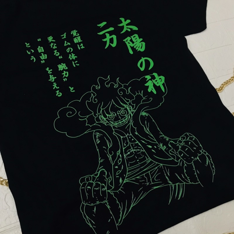 Tshirt Luffy Gear 5th Lineart Anime Manga One Piece Kaos Onepiece Nakama Mugiwara Crew Bajak Laut Pirate Strawhat Monkey D Luffy God Nika