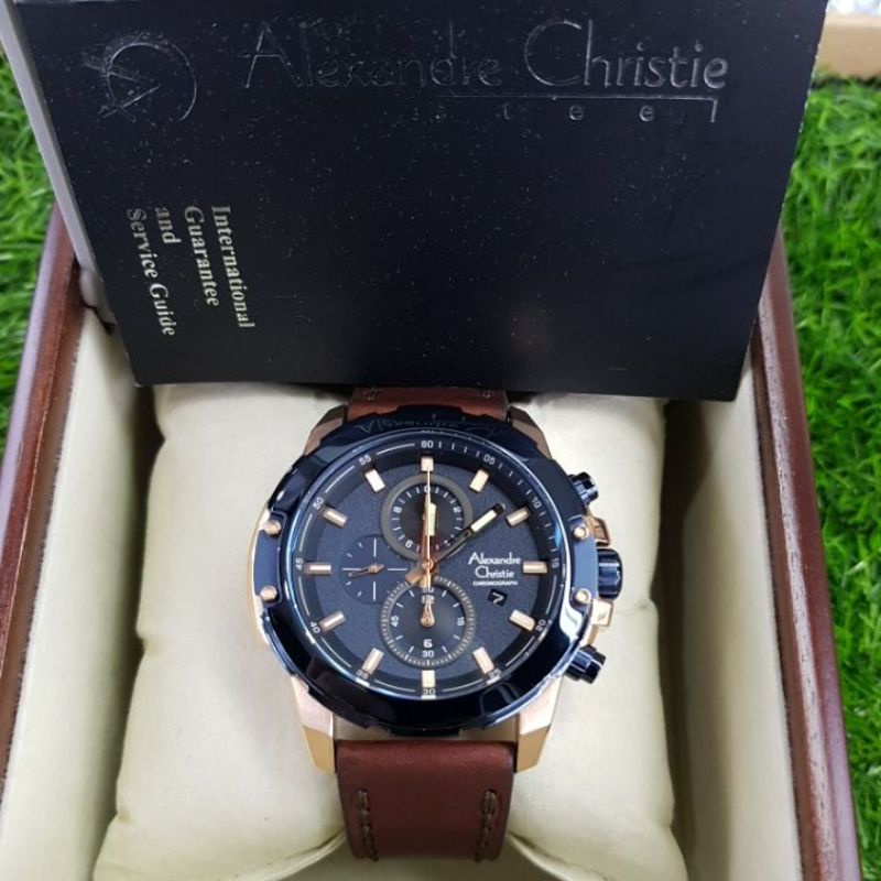 alexandre christie 6593mc biru rosegold pria