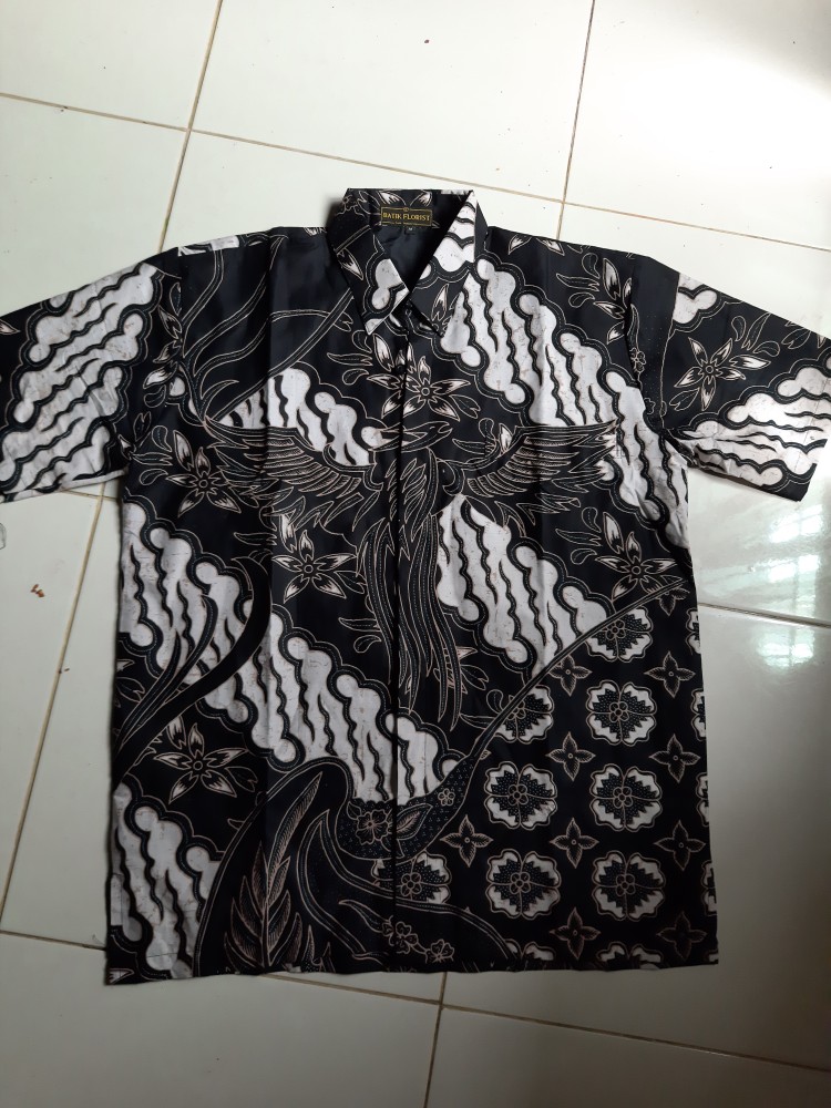 Prasasto Lawasan Pendek Kemeja Batik Pria Full Furing Bahan Katun Primisima