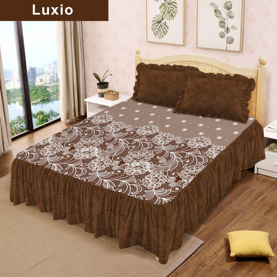 Sprei Uk. 180x200 Rumbai Bantal 4 Lady Rose - Luxio