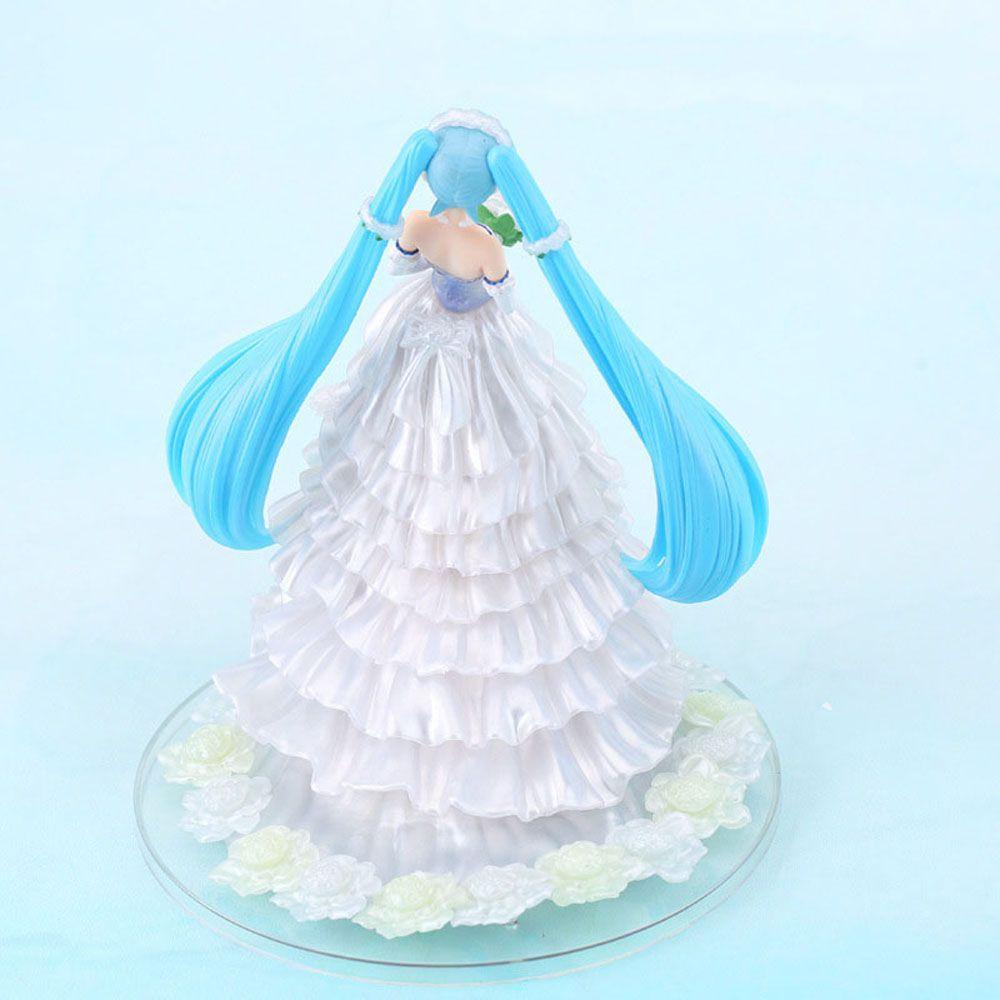 AUGUSTINA Miku Hatsune Action Figure Model Koleksi Anime PVC Baju Pengantin Miniatur