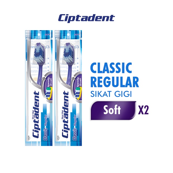 Ciptadent Sikat Gigi Classic Regular Soft x2