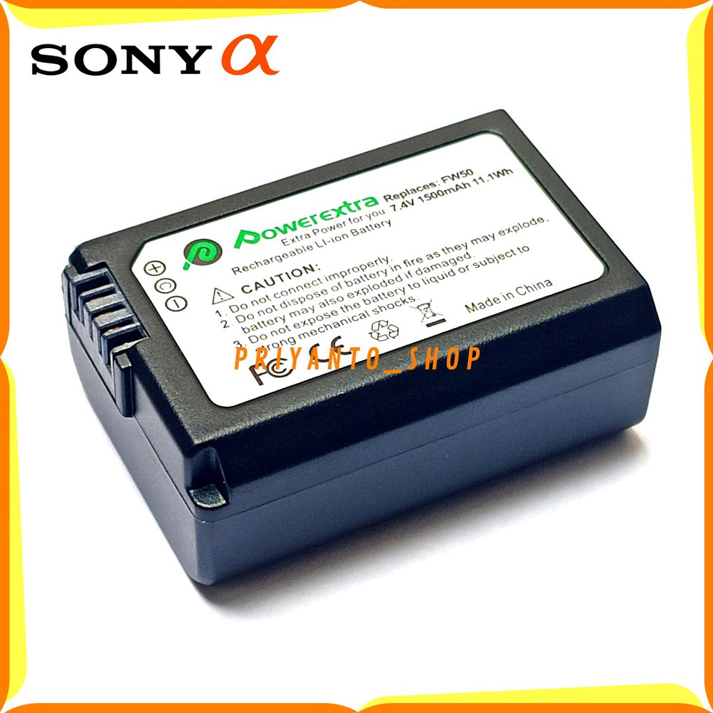 Baterai Battre Sony NP-FW50 FW 50 For Sony Alph A6000 Alpha A7 NEX SLT