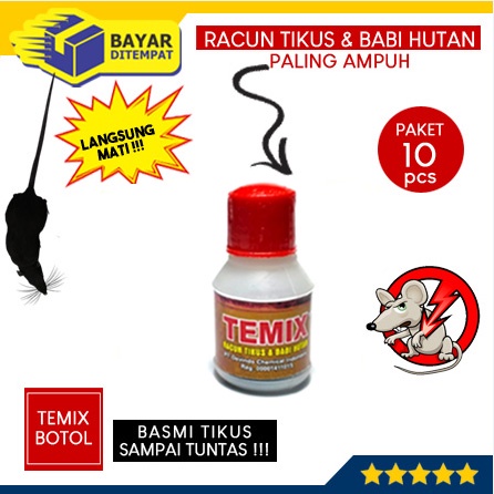 [Paket 10 Biji] Temix Themix Temik Racun Obat Basmi Tikus Bibi Hutan BOTOL