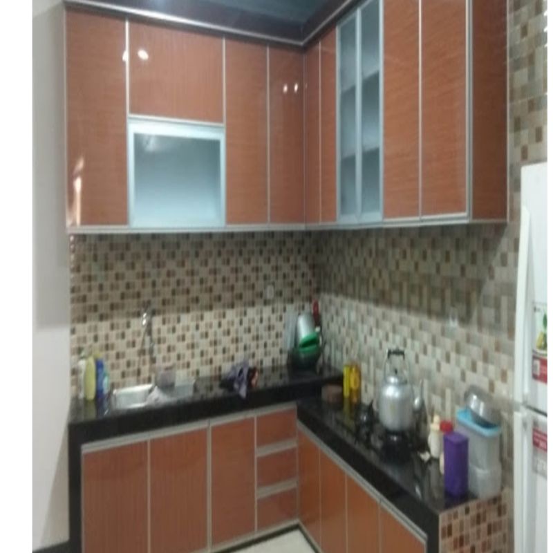 kitchen set murah bahan aluminium anti rayap dan cropos