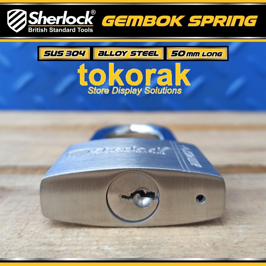 GEMBOK STAINLESS STEEL SPRING - PER - 50 MM PJG SHERLOCK - ANTI KARAT