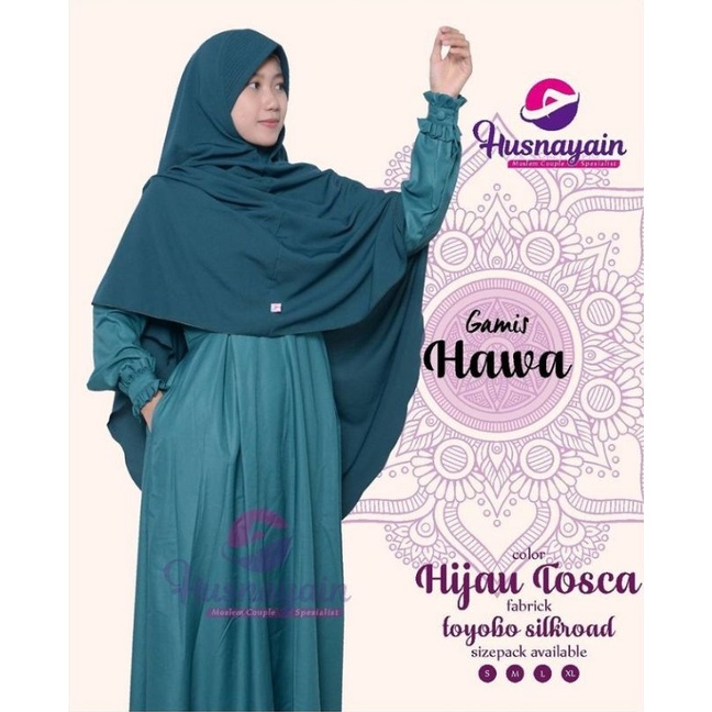 GAMIS HUSNAYAIN Hijau Tosca