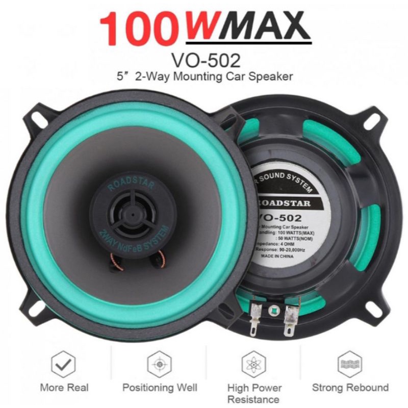 Speaker Mobil Subwoofer HiFi 5/6,5 inc 100/160 W-VO-502 1pcs