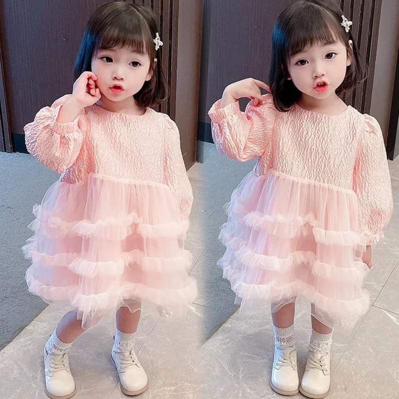 Dress Anak Perempuan Puff Sleeves