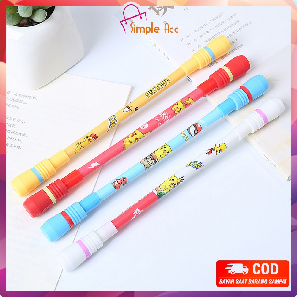 

DO-A38 Spinning Pen Pulpen Putar Karakter Anti Stress / Pena Pulpen Putar Mainan Anak Pen Spinner Balance