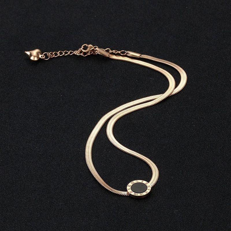 Korea kalung Titanium anti Karat Sederhana Rantai liontin Choker Aksesoris Hadiah