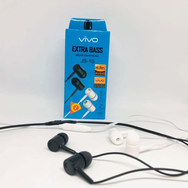 grosir handsfree vivo hf jb10 extra bass earphone