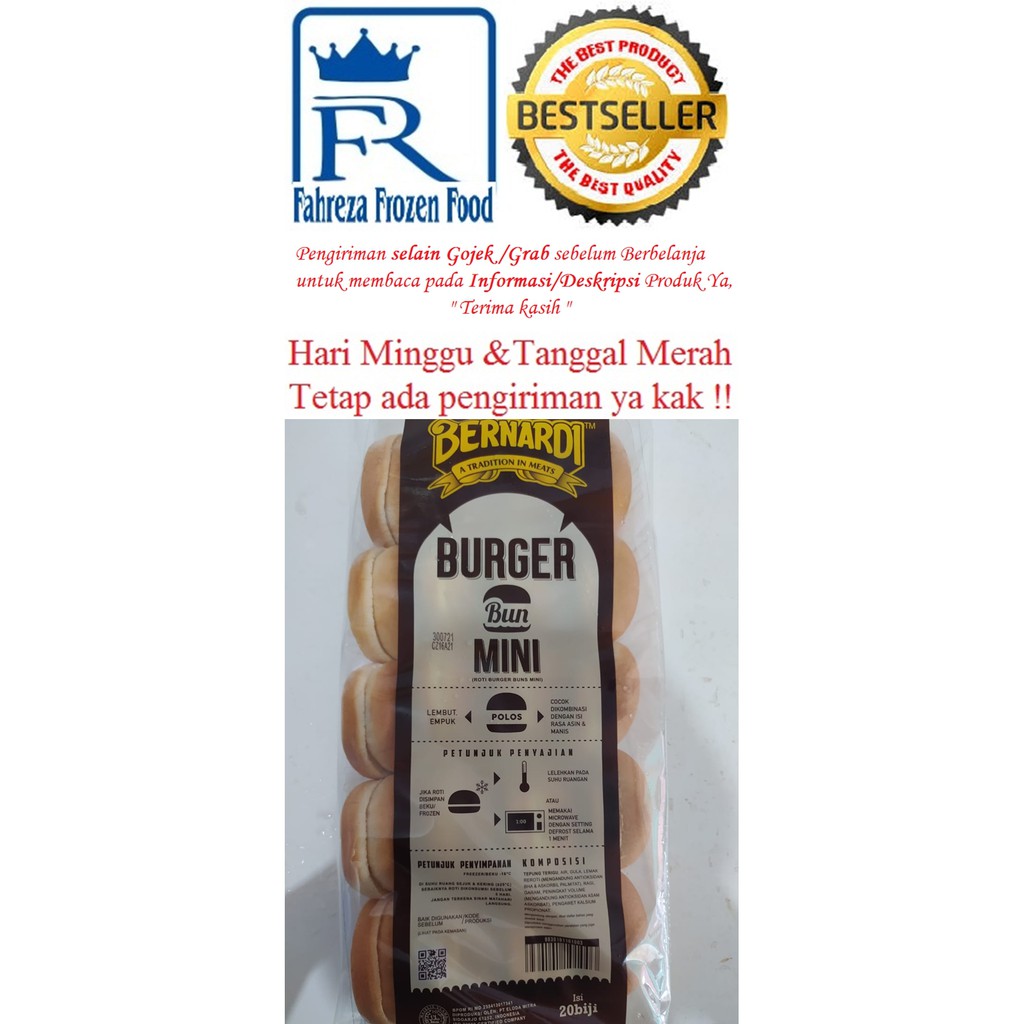 

Bernardi Roti Burger Mini Isi 20 Harga Reseller