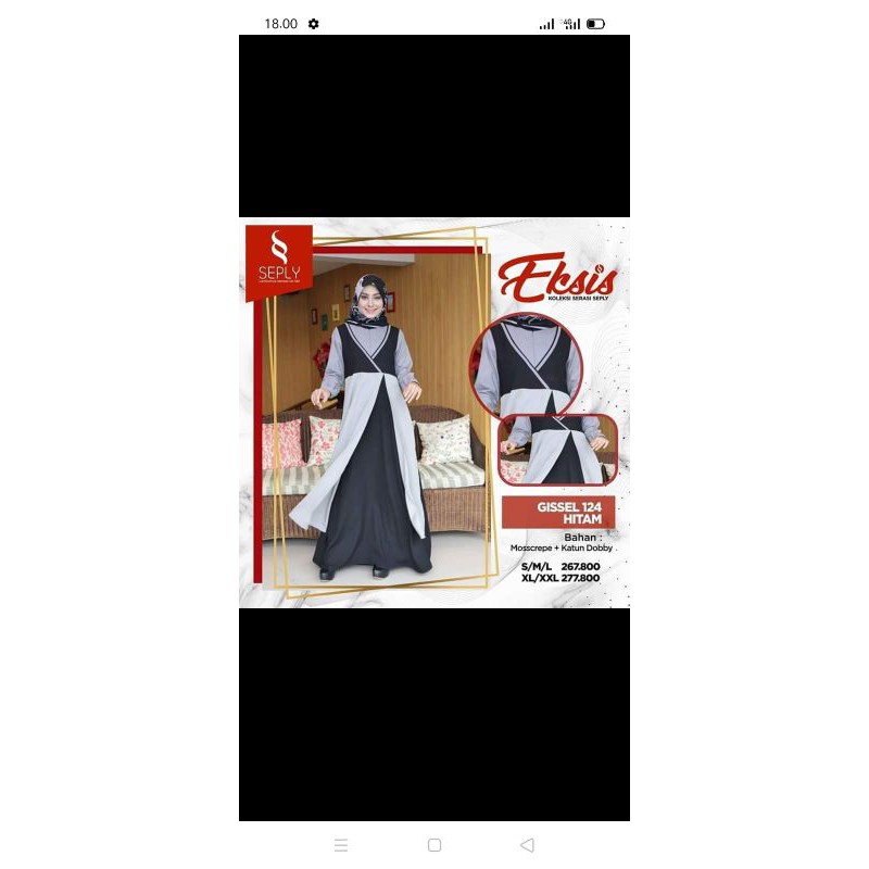 seply gissel 124 hitam size xl