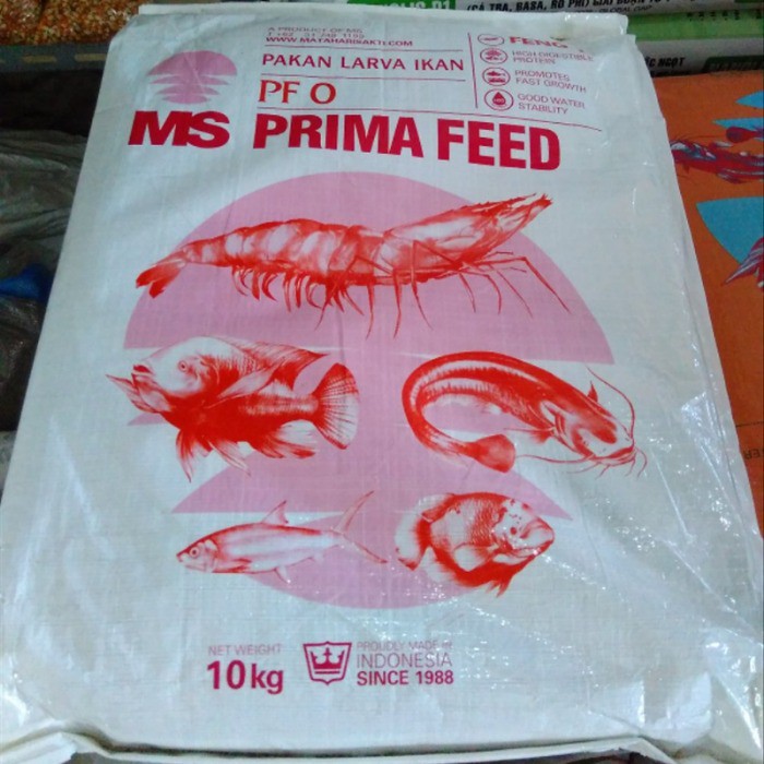 PF0 10kg Pakan Pelet Makanan Larva Benih Ikan MS Prima Feed PF 0 10 kg