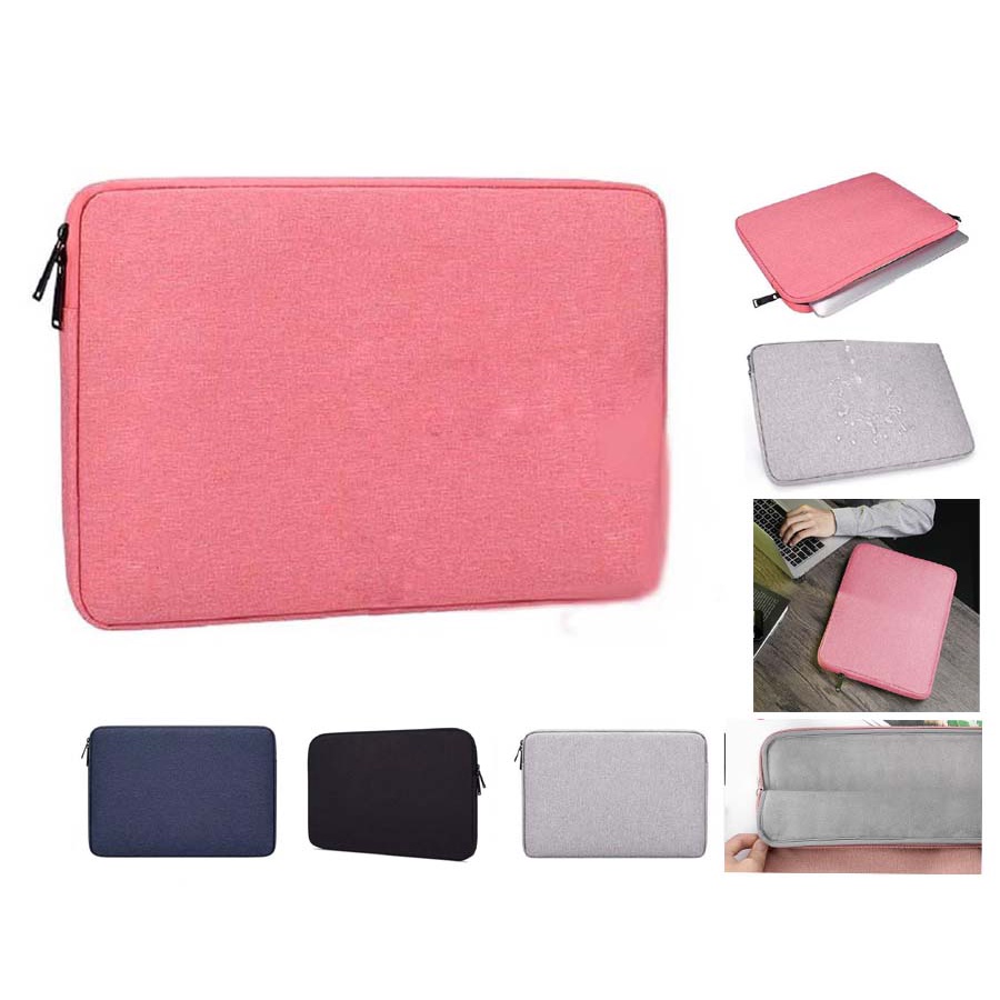 Tas Laptop Softcase Waterproof Nylon High Quality 11 12 inch - pink