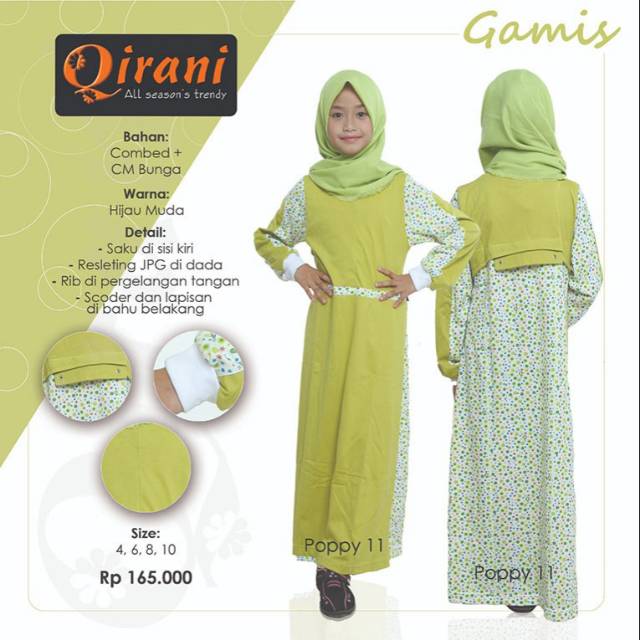 Gamis anak QIRANI poppy 11