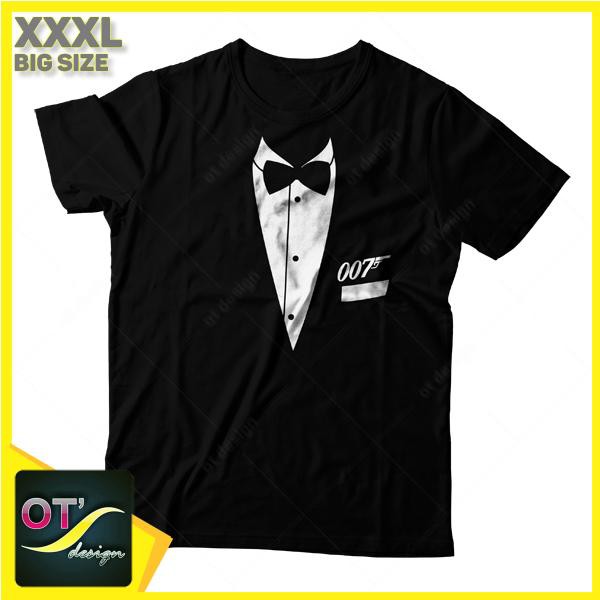 Kaos XXXL Big Size james bond 007 hitam ot design