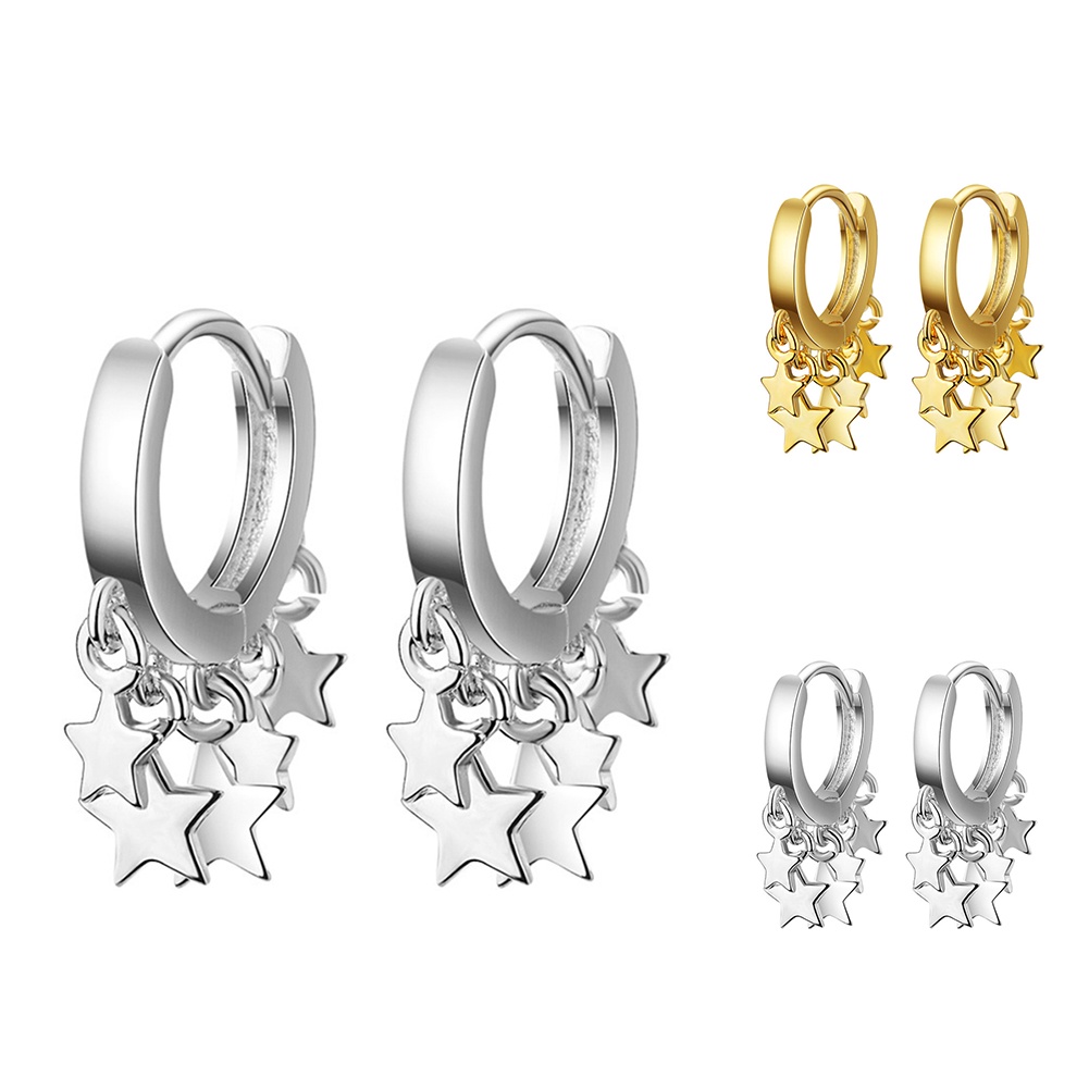 Hu Hu Hu Hu Hu Alat Bantu Pasang Kacamata♡ Anting Hoop Gantung Wanita Desain Bintangrumbai Untuk Pestahadiah Ulang Tahun