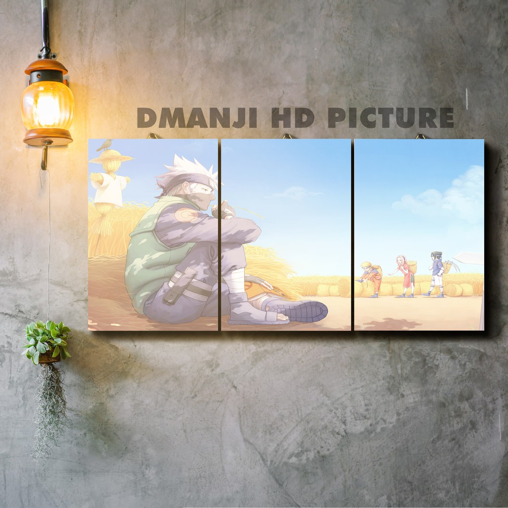 POSTER KAYU MULTIPANEL ANIME NARUTO / 20X30 / HIASAN DINDING NARUTO / PAJANGAN KAMAR TIDUR ANIME-HD - NRT 30