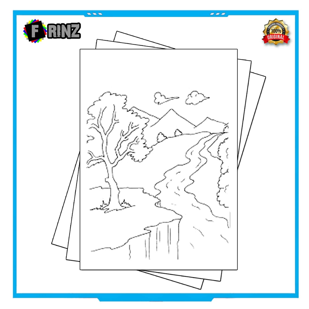 Gambar Sketsa Mewarnai ~ 17 . Pemandangan Part 1 / Seketsa Lukis / Drawing Sketch / Menggambar-12