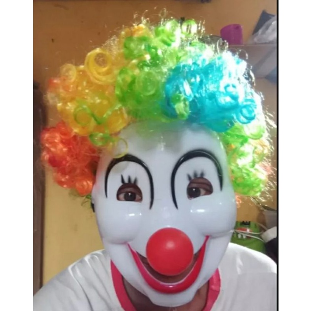 (Tidak Termasuk Rambut) Topeng Badut / Topeng badut mainan / Topeng Badut Sulap / Topeng Cosplay / T