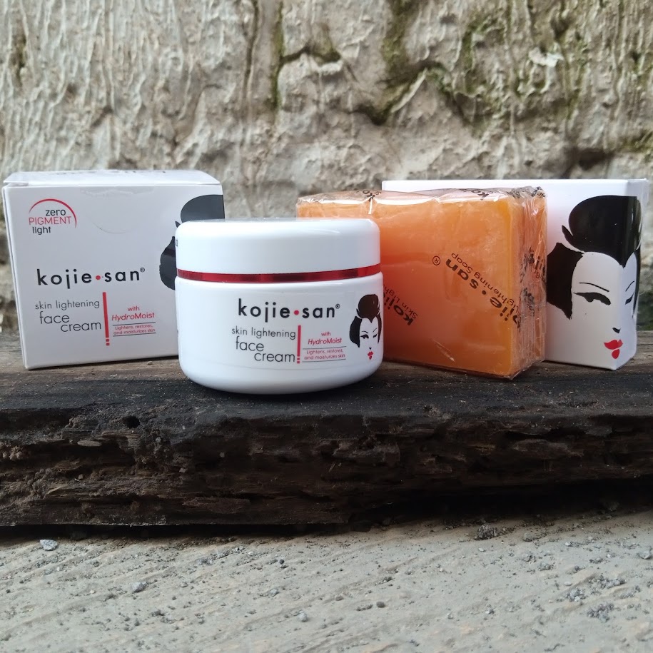 Paket 2 in 1 Kojie San 1 Face Cream Lightening 1 Skin Lightening Soap 65 Gr, Cream Wajah , Sabun Bad