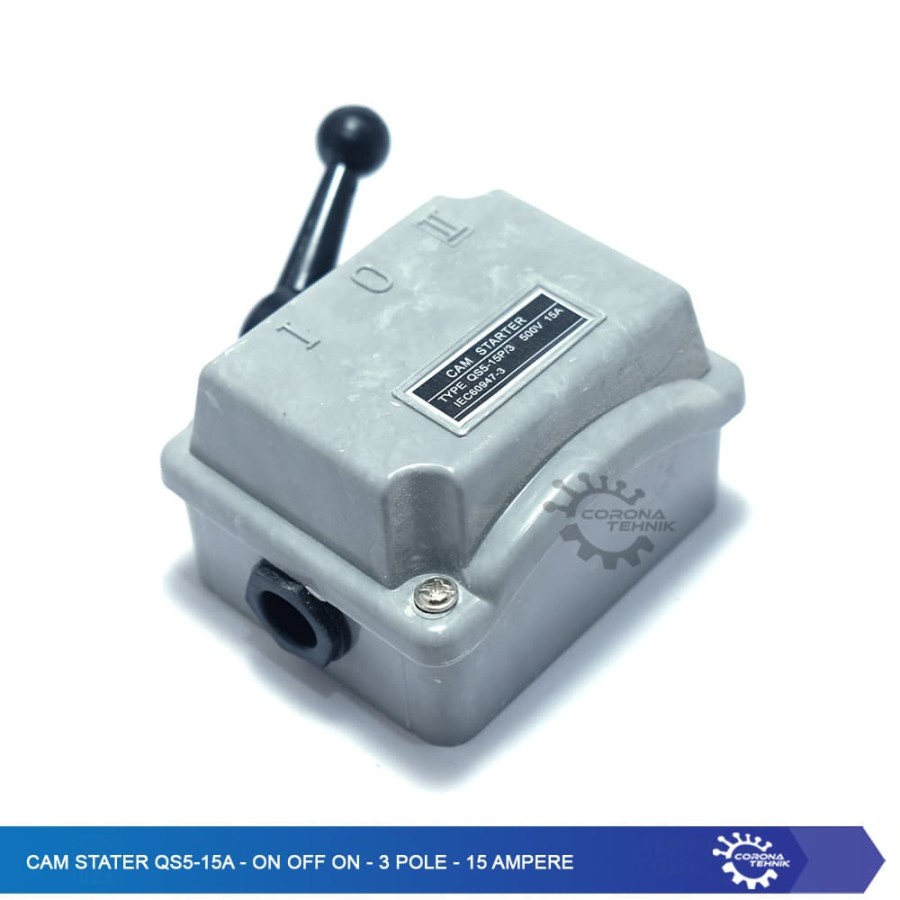 Cam Stater QS5-15A - On Off On - 3 Pole - 15 Ampere