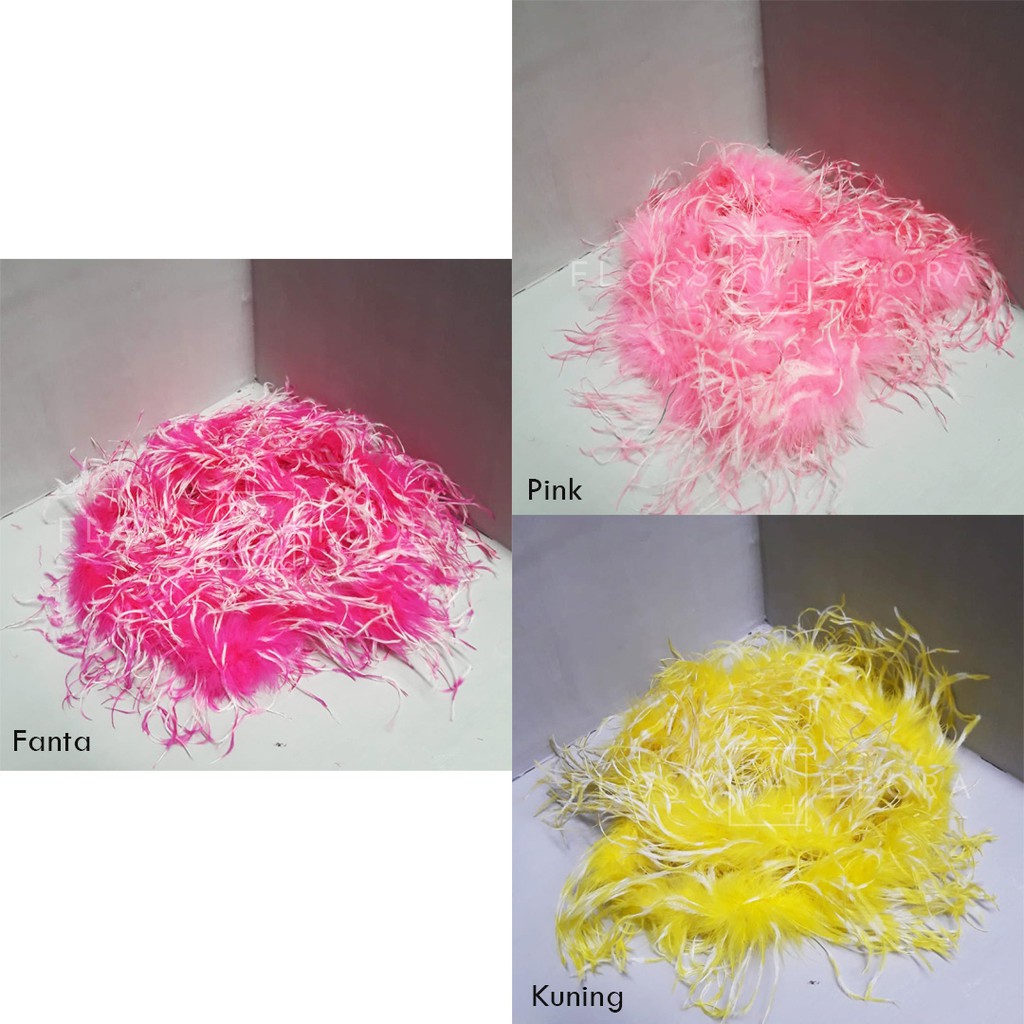 Bahan Merangkai / Dekorasi / Bulu Ayam Putih
