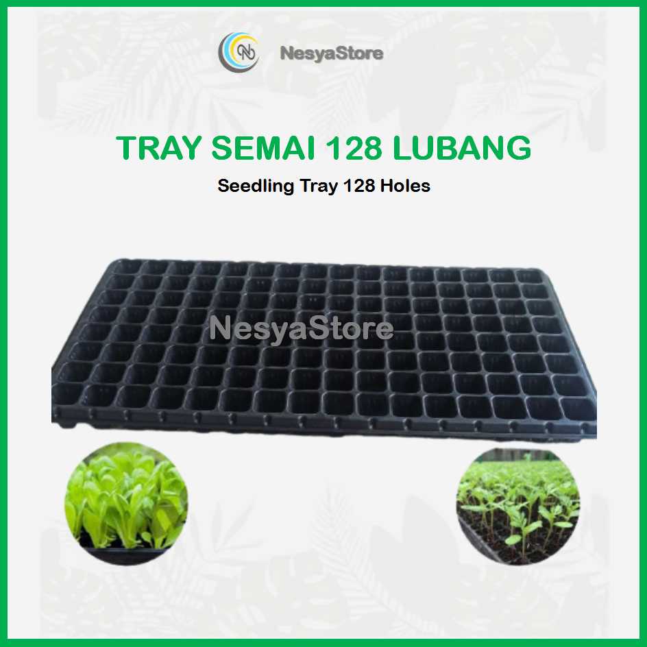 Tray Semai 128 Lubang Traypot Pot Seed Tray Biji Bibit- Tray Semai