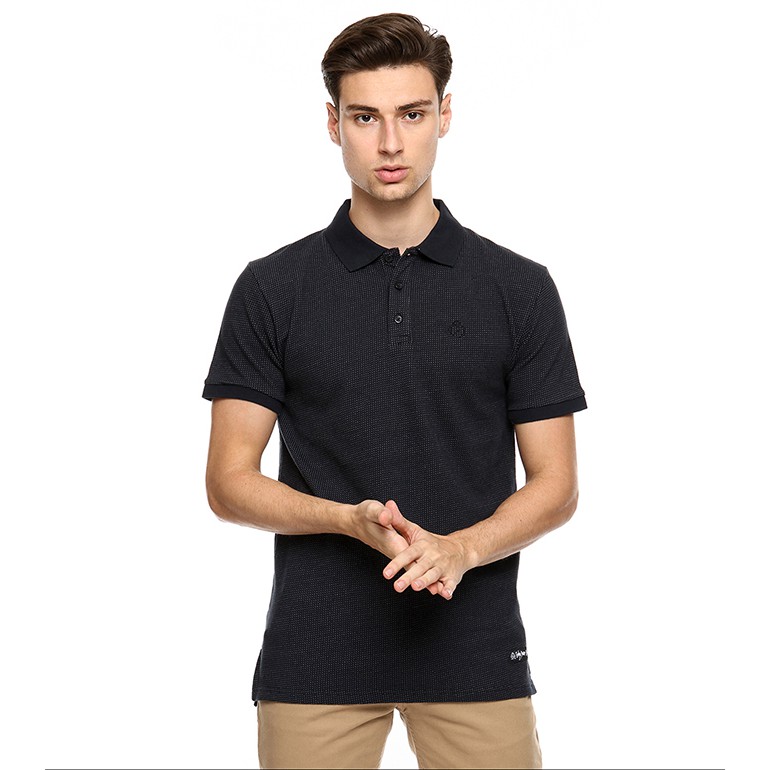 Juice Ematic Kaos Polo pria Hitam VERTICALY MPLS94403-BLK Planet Surf