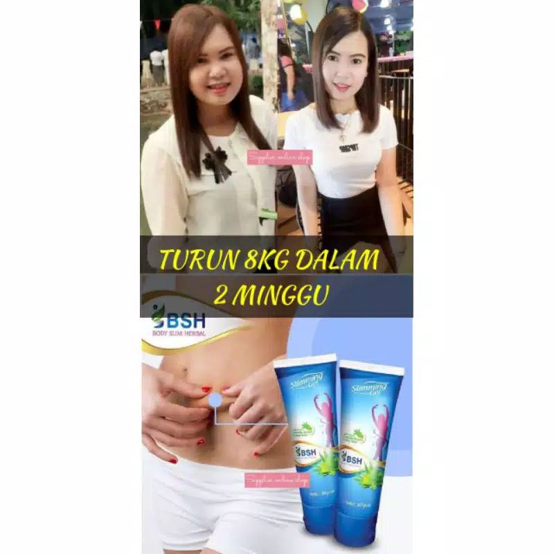 [ bisa COD] ~ PENURUN BERAT BADAN BSH SLIMMING GEL PEMBAKAR LEMAK PERUT