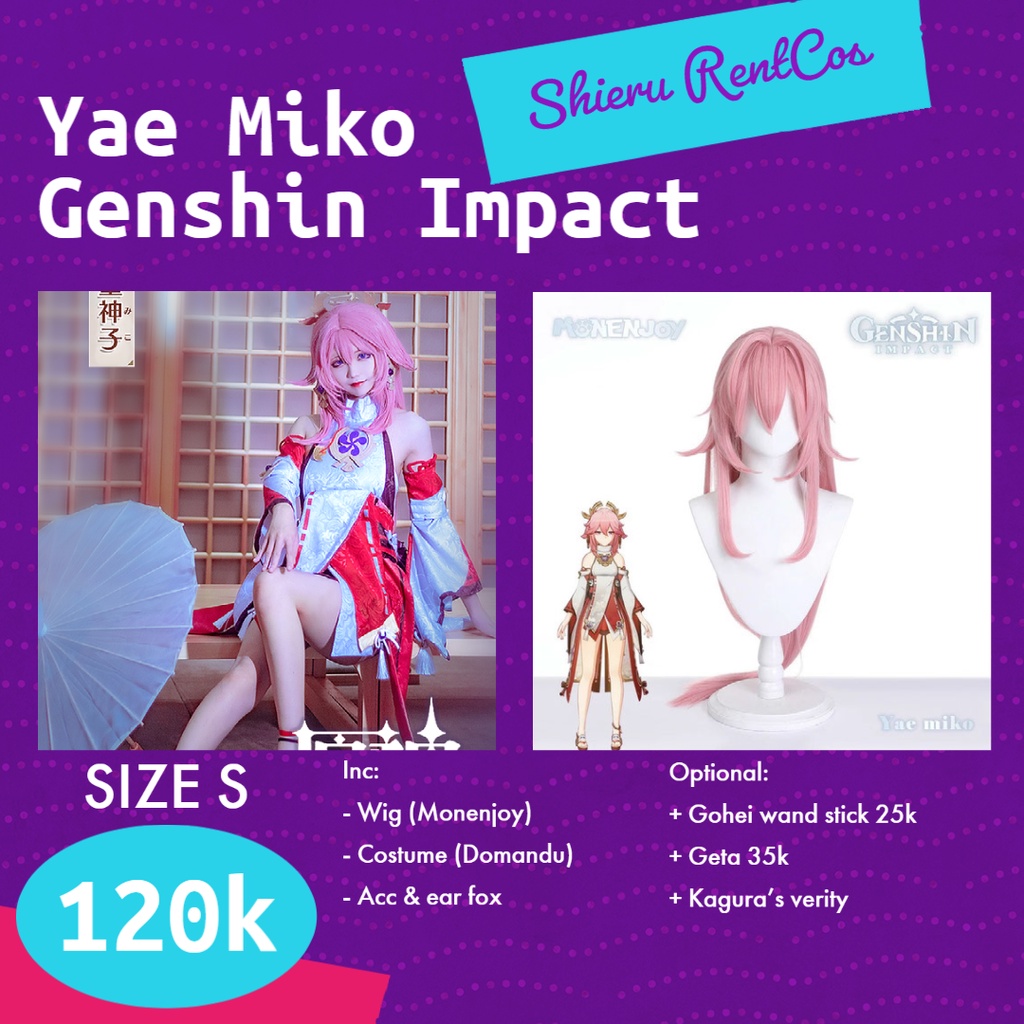 [RENTAL COSPLAY] (BACA DESKRIPSI) Yae Miko - Genshin Impact