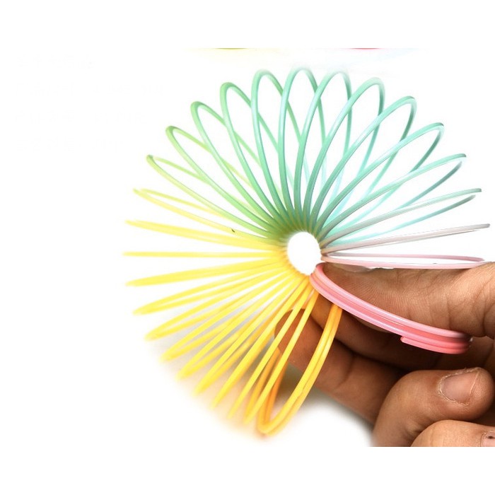 Mainan Slinky Rainbow Per Magic Spring Yoyo Cincin Besar L