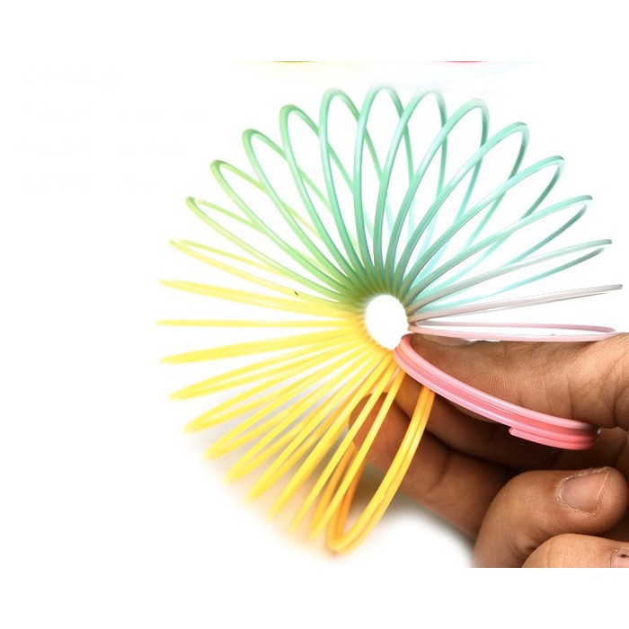 Mainan Kreatif Yoyo Per Slinky Rainbow Magic Spring Yoyo Cincin Besar