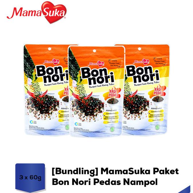 

[Bundling] MamaSuka Paket Bon Nori Pedas Nampol 60 gr - 3 pcs