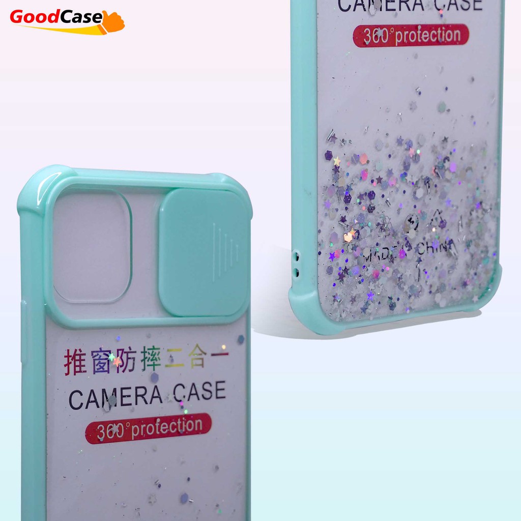 GoodCase - Case Lensa IPH 6 | 6+ | 7+/ 8+ | 9/ XR | 9+/XS Max | X/ XS Dove Candy Glitter Lensa