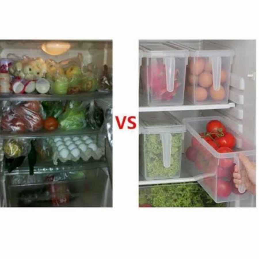 Kotak Makanan Food Storage Box Container Rak Kulkas Freezer Serbaguna