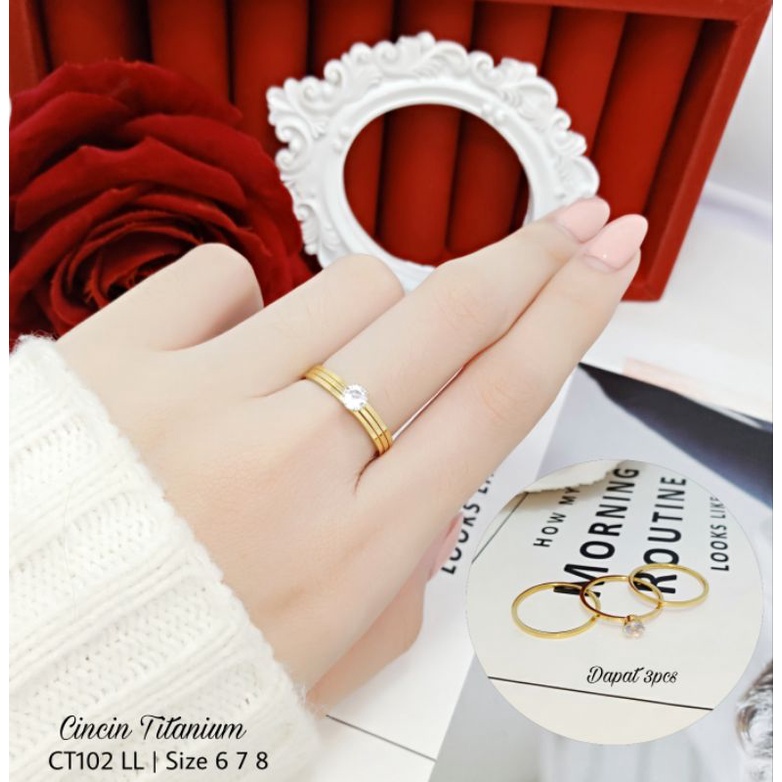 Cincin Titanium Wanita CT102 LL