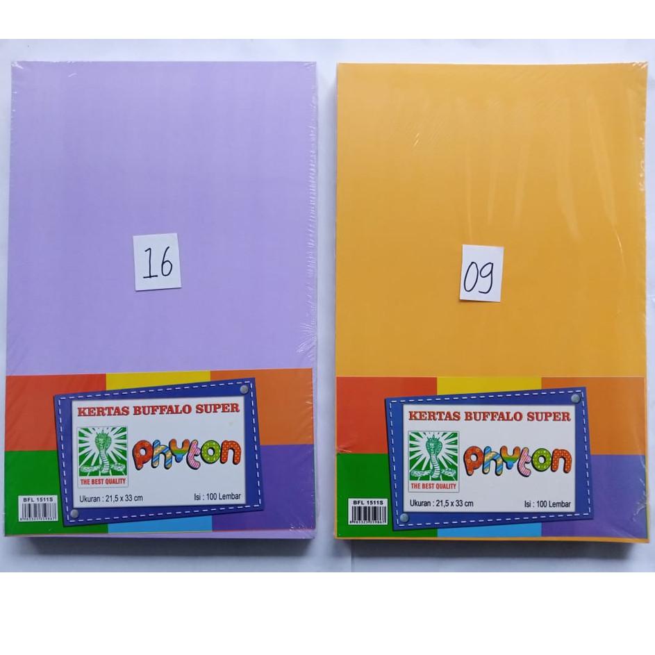 

READY!! (1Pack isi 100lbr) Kertas Cover Jilid Bufalo uk f4 Merk Phyton yg Asli