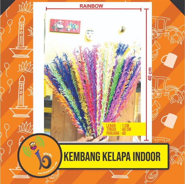 Hiasan Kembang Kelapa Hologram / Kembang kelapa 50 cm