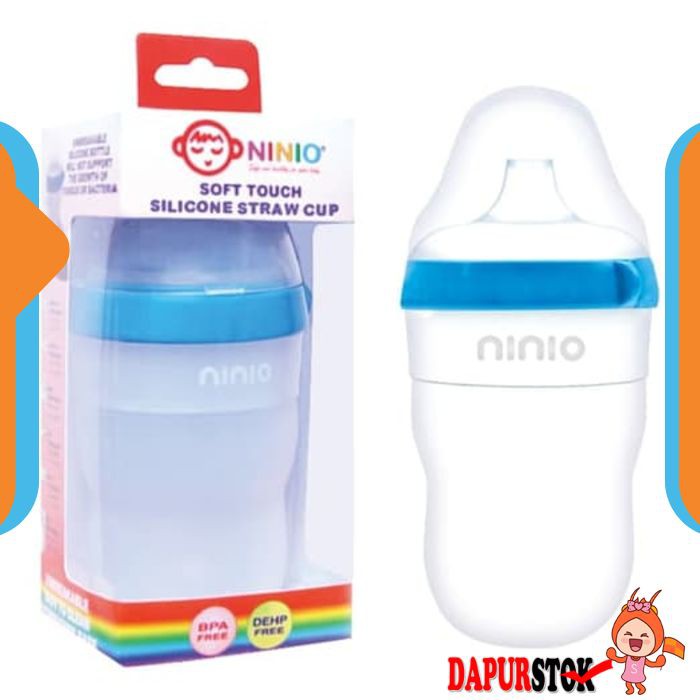 

NINIO Botol Susu Silicone Bayi dengan sedotan - BST102