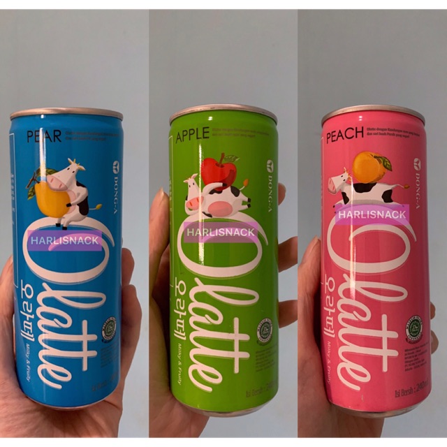 

Olatte Dong-a milk drink Korea Apple / Pear / Peach HALAL MUI