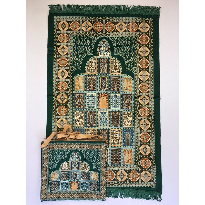 Sejadah Travel With Bag Islam Prayer Rug With Bag Sets 3d Print